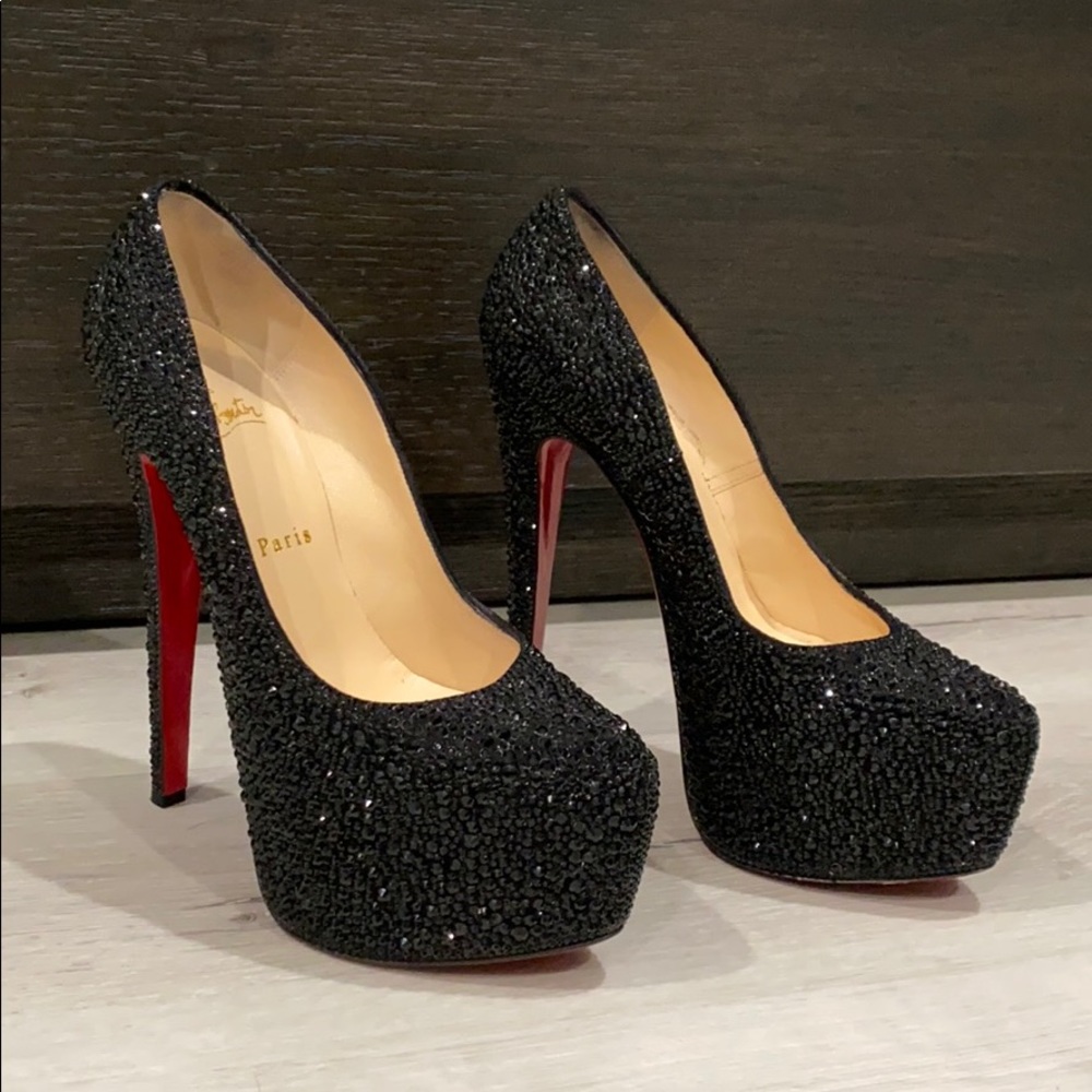 38.5 Louboutin Daffodile Strass 160 Pumps - Picture 2 of 9